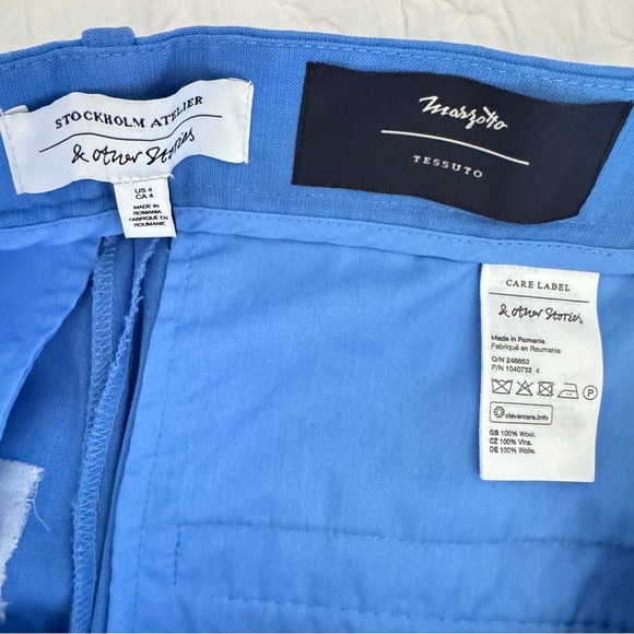 & Other Stories Wide Blue Pants in Sz. 4 - Picture 8 of 12